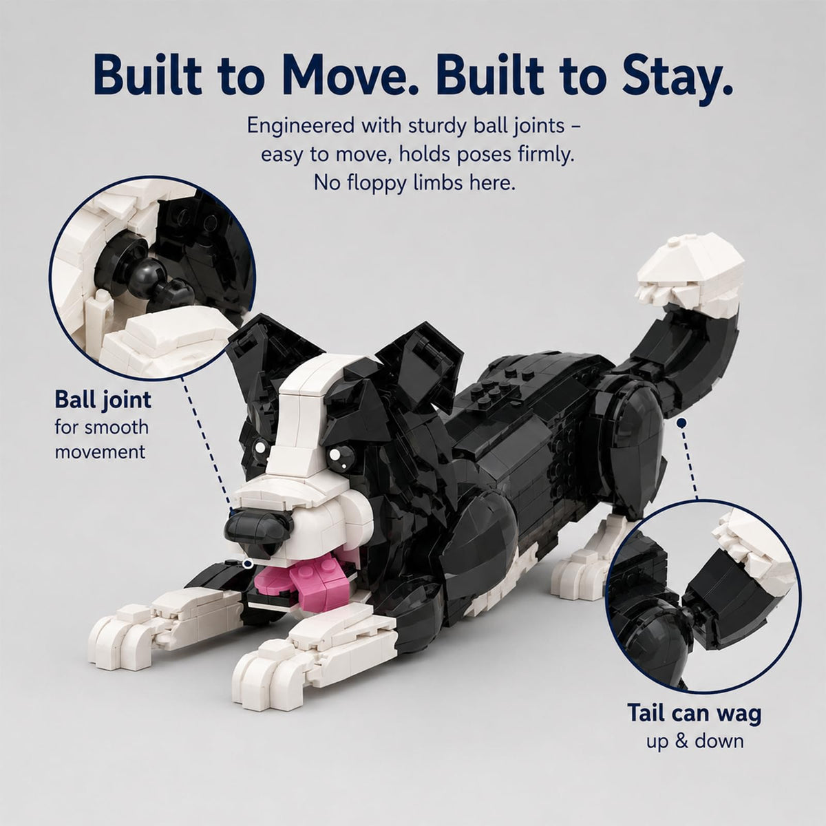 MJDDJA Border Collie Building Block Set