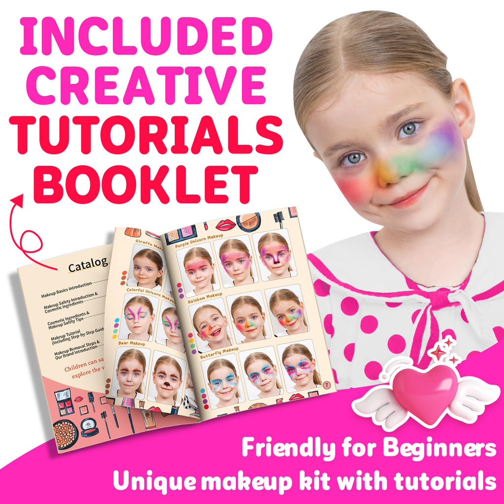 Hollyhi 58 Pcs Kids Makeup Toys Kit for Girls