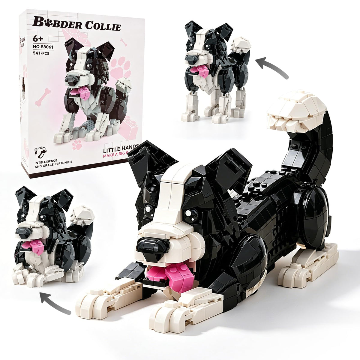 MJDDJA Border Collie Building Block Set