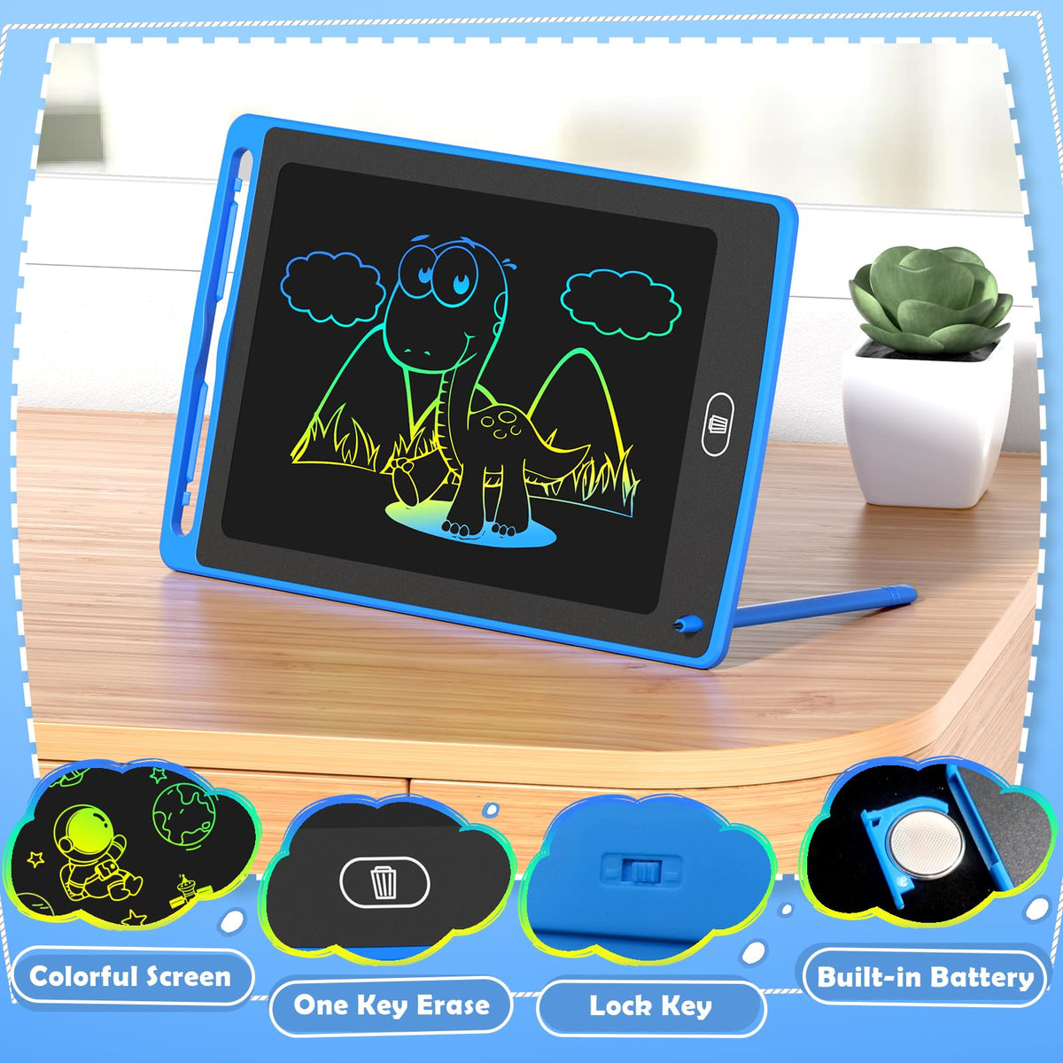 4 Pack LCD Writing Tablet for Kids,