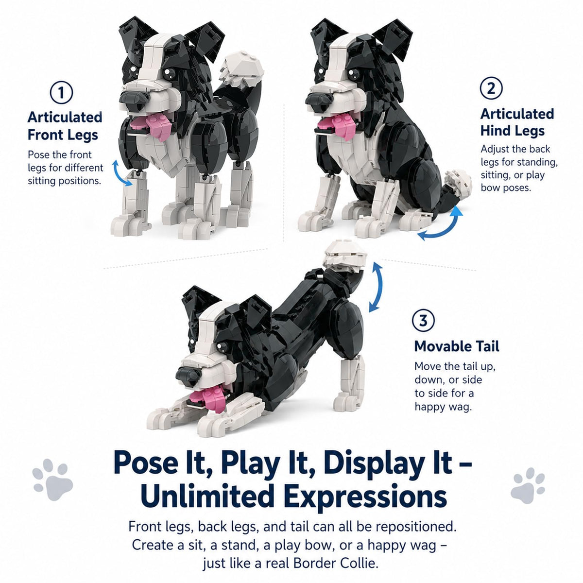MJDDJA Border Collie Building Block Set