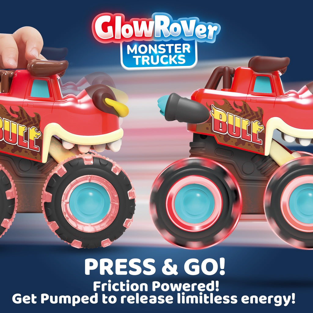 JOYIN 3 Pack Monster Truck Toy - Motion Activated Light Up Cars for Kids