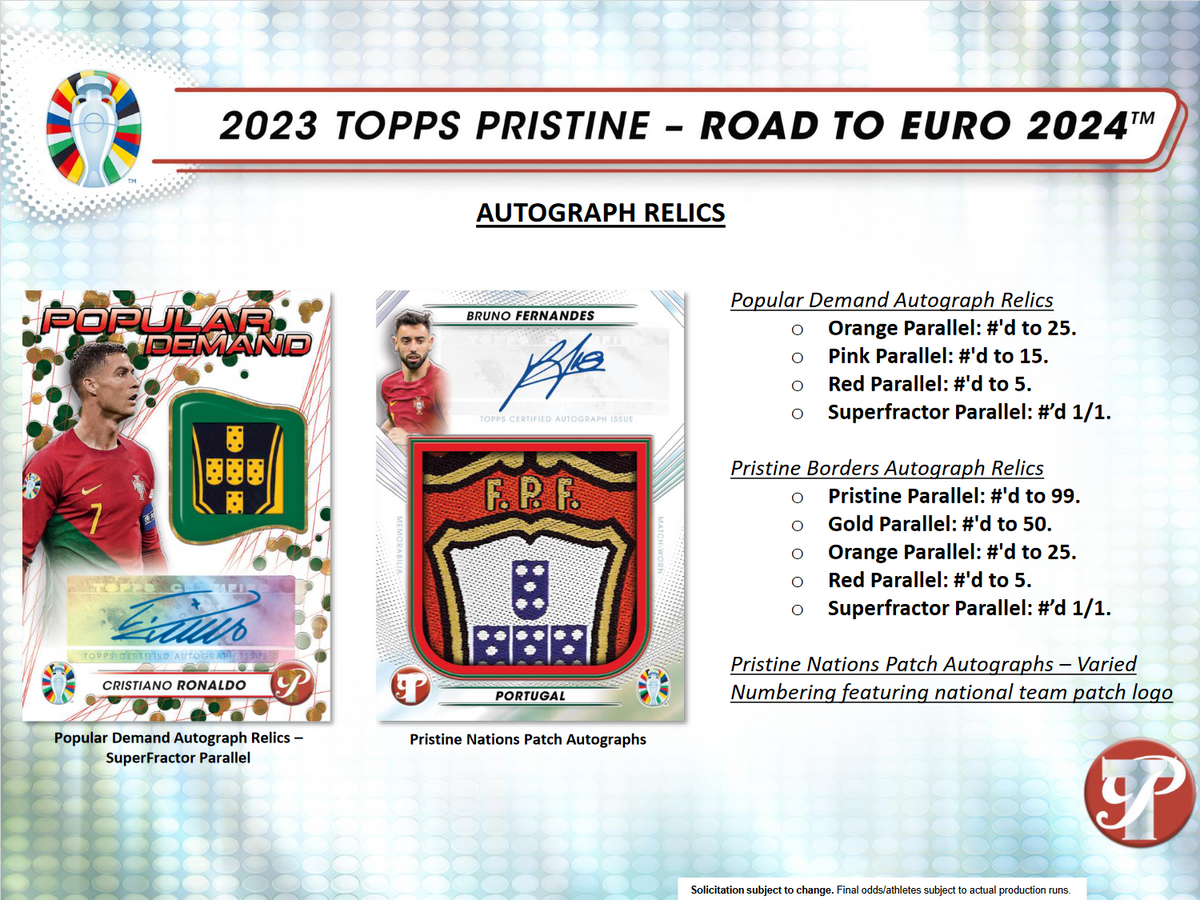 2023 Topps Pristine Road To Euro 2024 Soccer Hobby Box